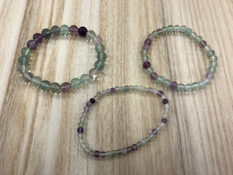 Pulsera Fluorita Arco Iris Bola